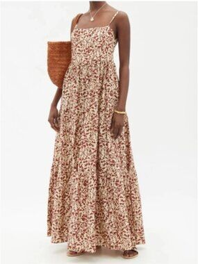 Matteau Tiered Floral Print Maxi Dress - size 6 (US)